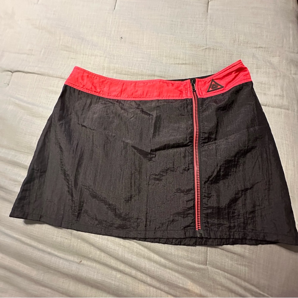VTG Speedo Skirt Black Pink Nylon Cover Up Swim Tennis Workout SZ L‎ Mini Skirt